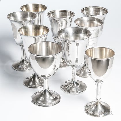 Nine Silver Goblets