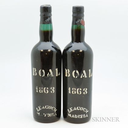 Boal Leacocks Madeira 1863, 2 750ml bottles 