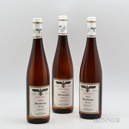 Staatsweinguter Riesling Kabinett Steinberger 1989, 3 bottles 
