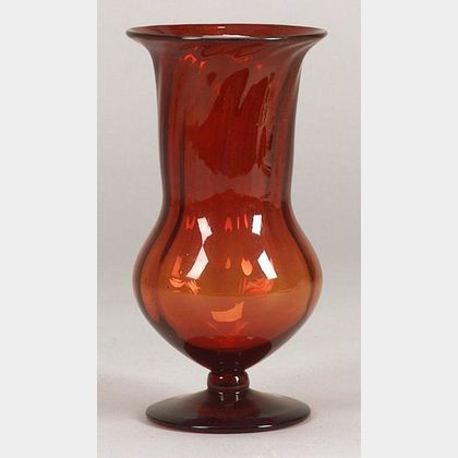 Amberina Blown Glass Vase