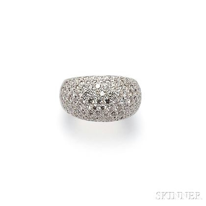 Platinum and Diamond Dome Ring, Sonia B.