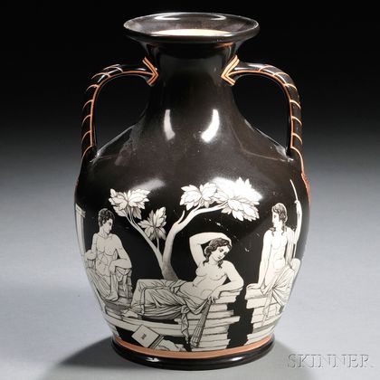 Samuel Alcock Transfer-printed Porcelain Portland Vase