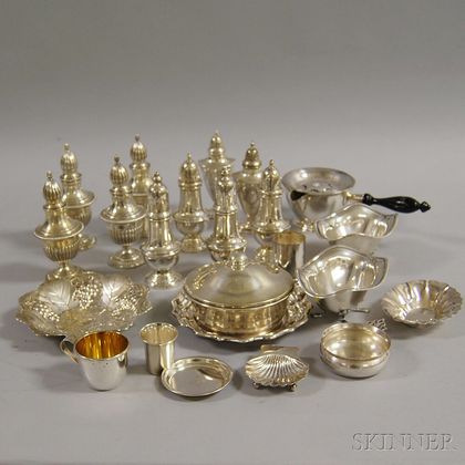 Assorted Group of Mostly Small Sterling Silver Tableware