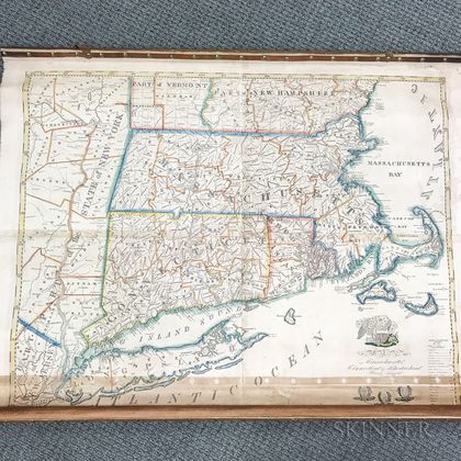 Edward Ruggles Wall Map of New England