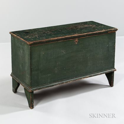 Green-painted Pine Blanket Chest