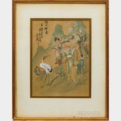Pair of Framed Asian Paintings on Silk