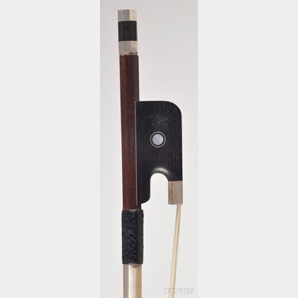 Silver Mounted Contrabass Bow
