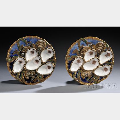 Pair of Rutherford B. Hayes Presidential Oyster Plates