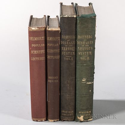 Science and Medicine, Four Volumes by Hermann von Helmholtz (1821-1894) and Moritz Heinrich Romberg (1795-1873)