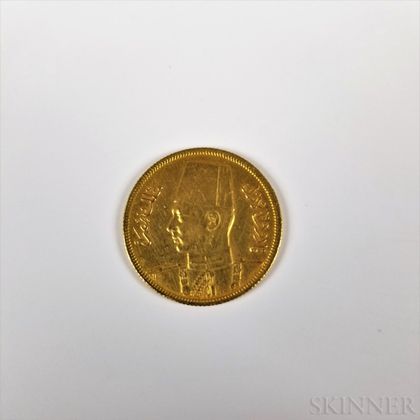 1357 Egyptian 50 Piastres Gold Coin