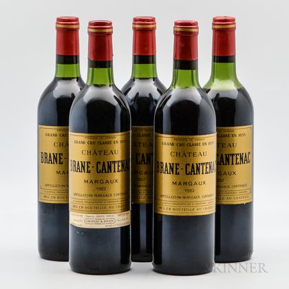 Chateau Brane Cantenac 1982, 5 bottles 