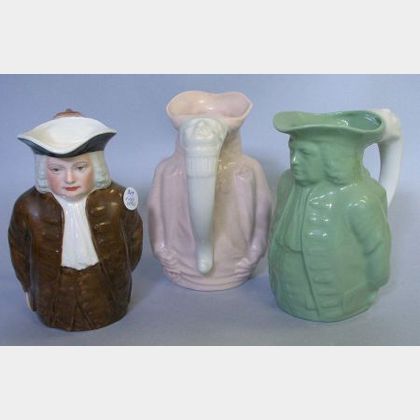 Three Lenox William Penn Treaty Porcelain Toby Jugs