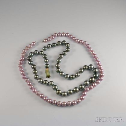 Two Cultured Pearl Strands
