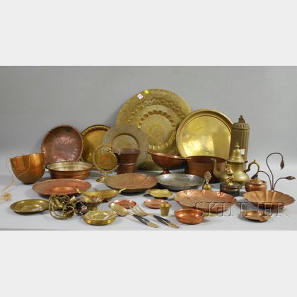 Lot of Assorted Mostly Asian and Near Eastern Brass and Copper Items