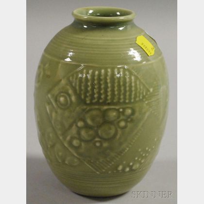 Rookwood Pottery Celadon Glazed Porcelain Vase