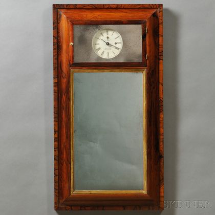 Rosewood Looking Glass Clock by George Hills