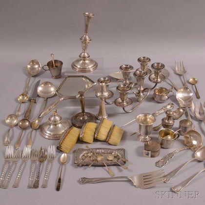 Group of Assorted Sterling Silver Flatware and Hollowware