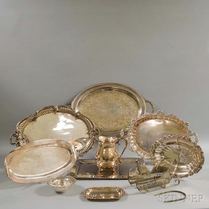 Ten Pieces of Silver-plated Hollowware