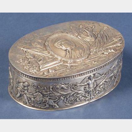 French Silver Benjamin Franklin Jewel Box