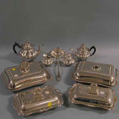 Large Group of Assorted Silver-plated Tableware