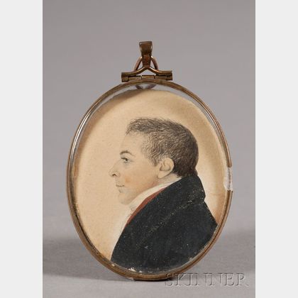 Profile Portrait Miniature of a Gentleman