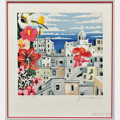 Junichiro Sekino (1914-1988) Color Woodblock Print
