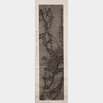 Hanging Scroll Depicting Blooming Plum Branches