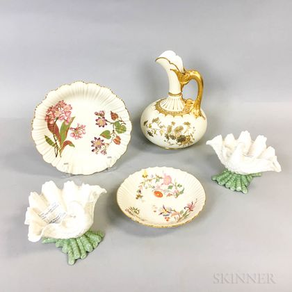 Five Pieces of Royal Worcester Porcelain Tableware