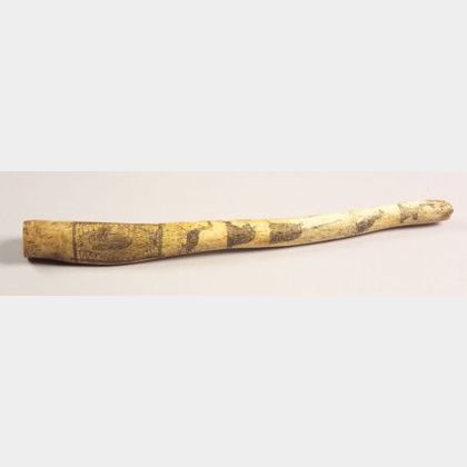 Inuit Engraved Bone "Oosick,"