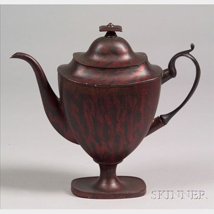 Painted Tinware Teapot