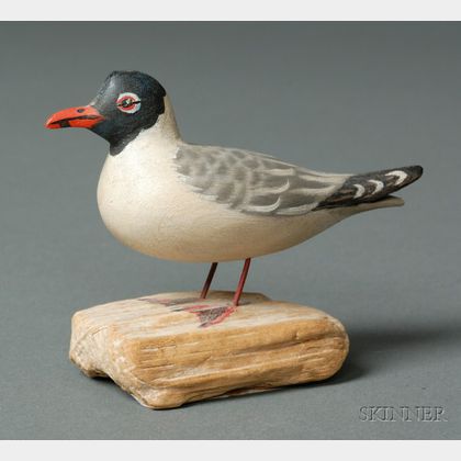 Miniature Carved and Painted Seagull Figure