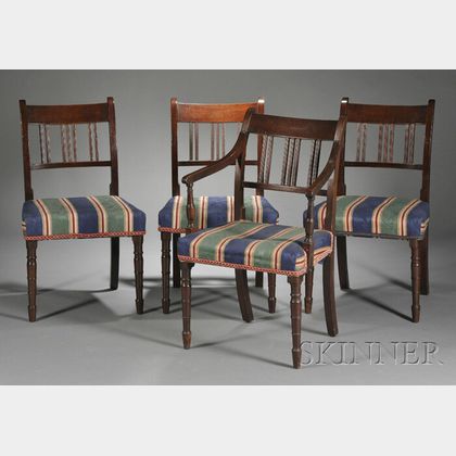 Six Regency Mahogany Dining Chairs