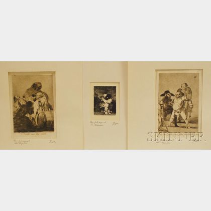 Francisco Jose De Goya Y Lucientes (Spanish, 1746-1828) Three Works.