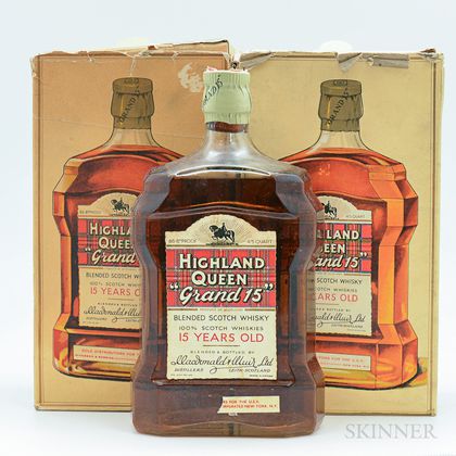 Highland Queen Grand 15 15 Years Old, 3 4/5 quart bottles (oc) 