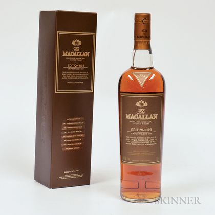 Macallan Edition 1, 1 750ml bottle (oc) 