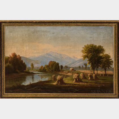 Framed Chromolithograph of a White Mountains Scene After B. Champney