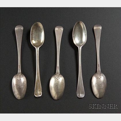 Five Small Silver Spoons