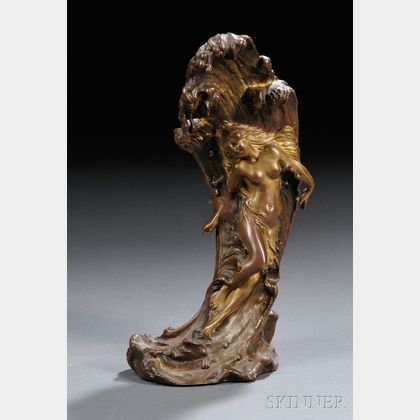After Carl Kauba (Austrian, 1865-1922) Art Nouveau Bronze Vase