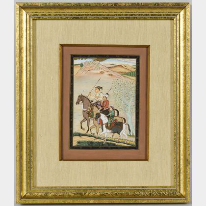 Miniature Painting of a Hunting Scene