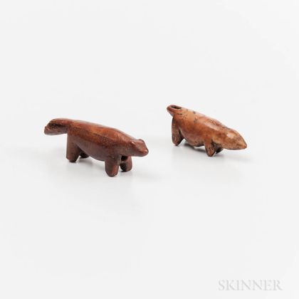 Two Eskimo Miniature Animal Charms
