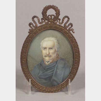 Portrait Miniature on Ivory of Prussian Marshall Gebhard Leberecht von Blucher