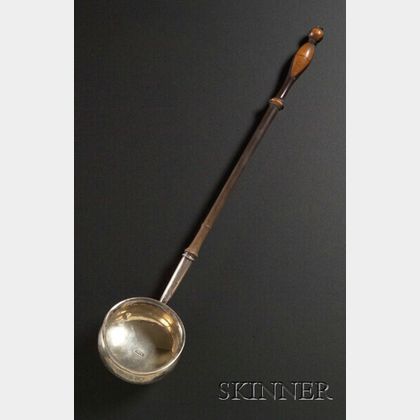 Silver and Turned Maple Ladle