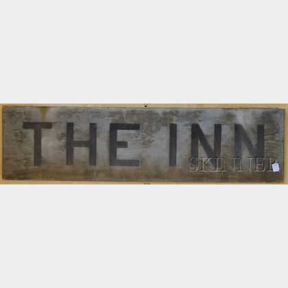 Painted Wood Sign "The Inn,"