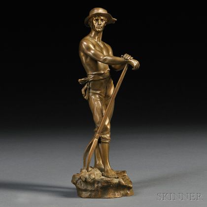 After Charles-Octave Levy (French, 1820-1899) Bronze Figure of Le Faneur