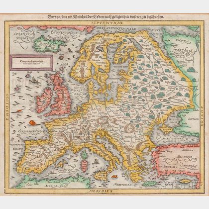 Europe. Sebastian Münster (1488-1552) Europa / das ein Drittheil der Erden / nach Gelegenheit Unsern Zeiten Cosmographia.