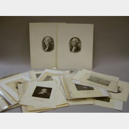 Collection of Over Seventy-nine Assorted Print Images of Historical Figures