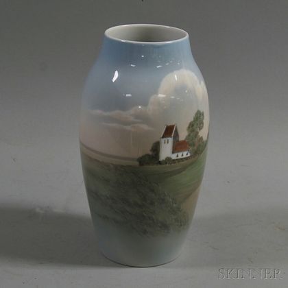 Bing & Grondahl Scenic Porcelain Vase