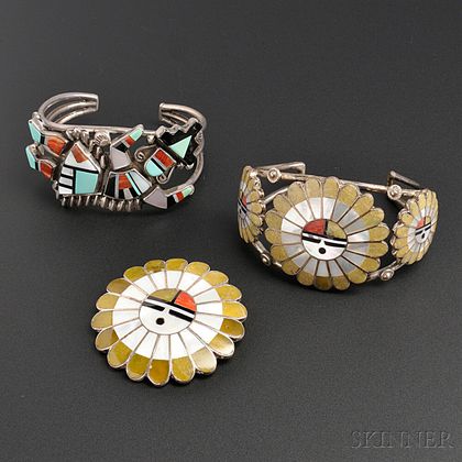 Three Zuni Inlaid Items