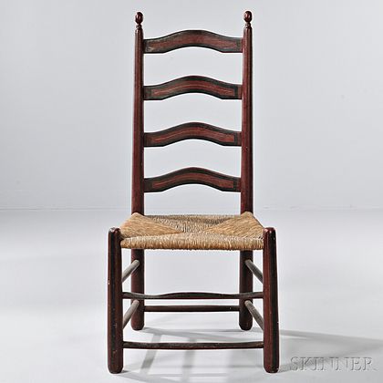 Painted Slat-back Side Chair