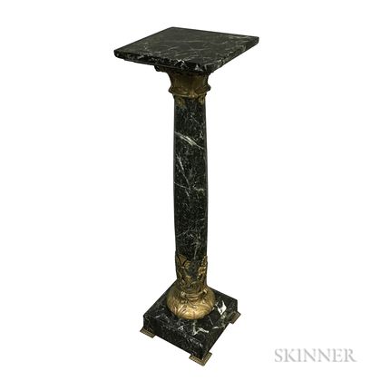 Verde Antique and Bronze Pedestal